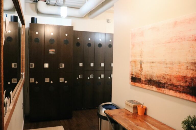 Baptiste Power Yoga changeroom lockers