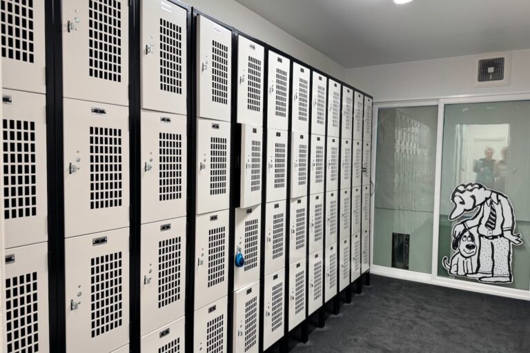 Hot yoga studio lockerroom